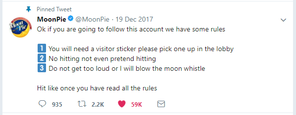 MoonPie pinned tweet
