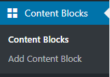 content blocks manager