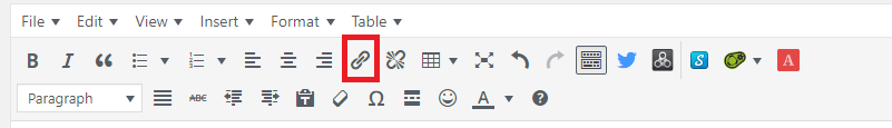 link icon in toolbar