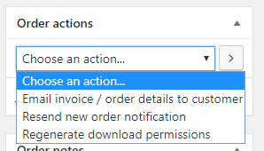 order actions