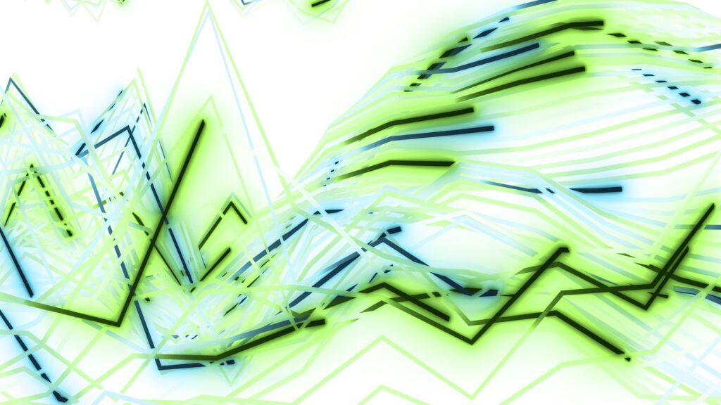 An abstract green digital technology background