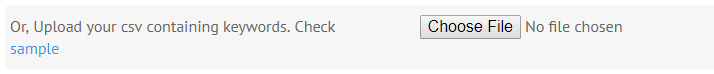 CSV keywords