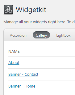 Widgetkit Gallery