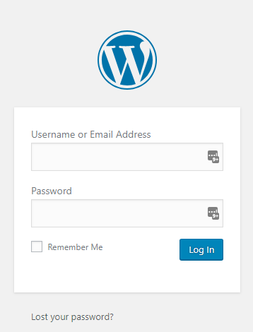 WordPress login