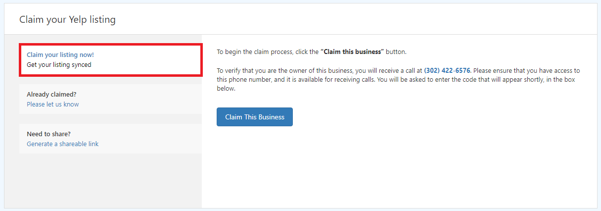 claim yelp