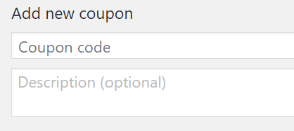 coupon code
