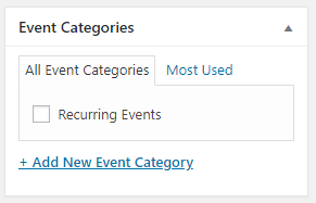 event categories