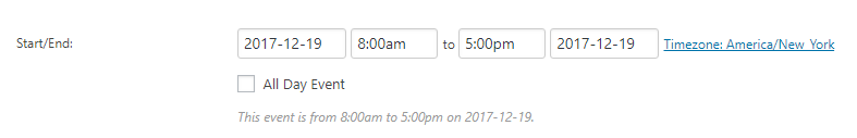 event start-end