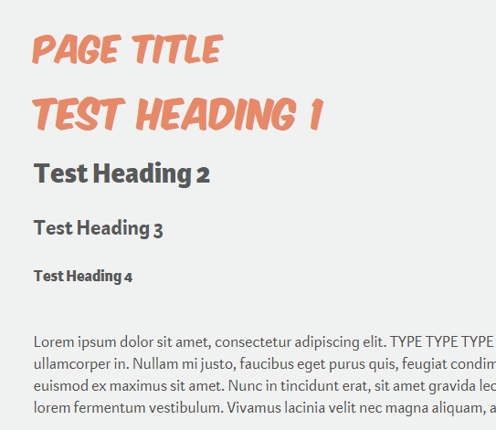 heading styles example