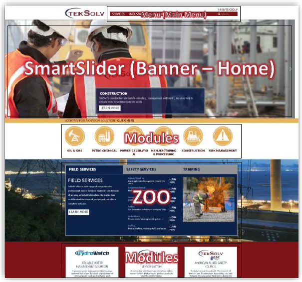 joomla page layout