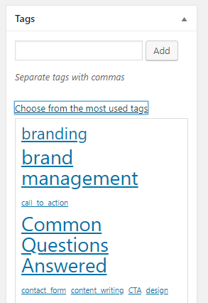 add tags to post