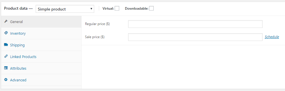product price