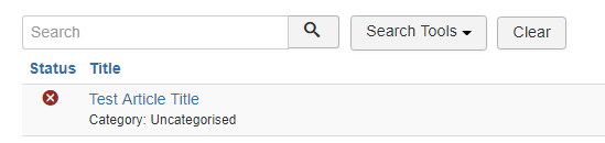 search or select article