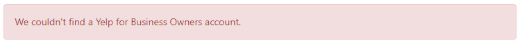 yelp failed