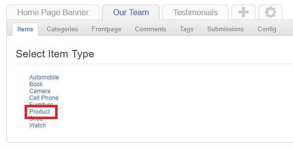 zoo item type