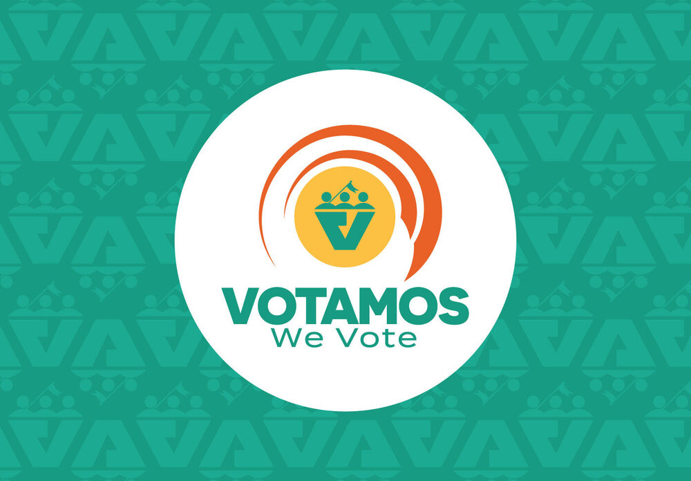 Votamos / We Vote logo designed by Techno Goober