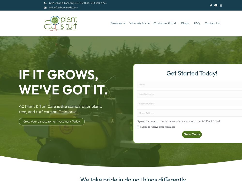 AC Plant & Turf &mdash; website by Techno Goober