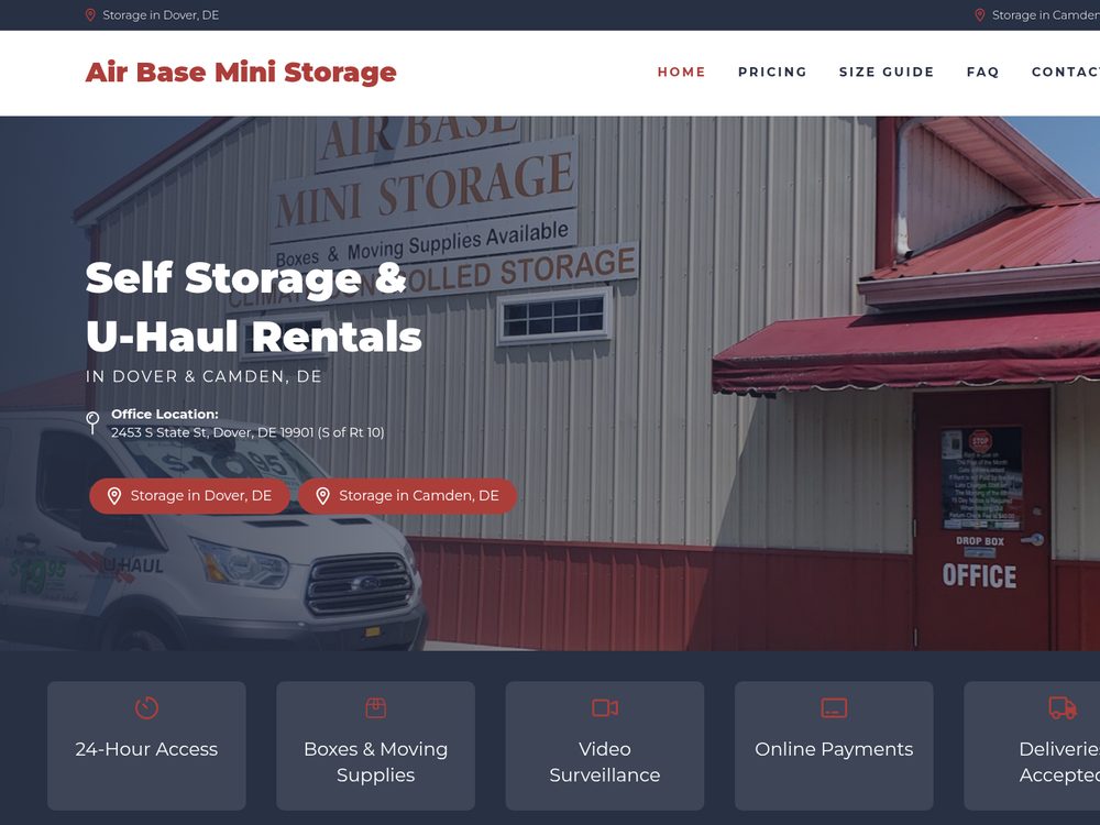 Air Base Mini Storage &mdash; website by Techno Goober