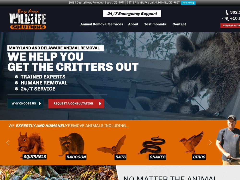 Bay Area Wildlife Solutions &mdash; website by Techno Goober