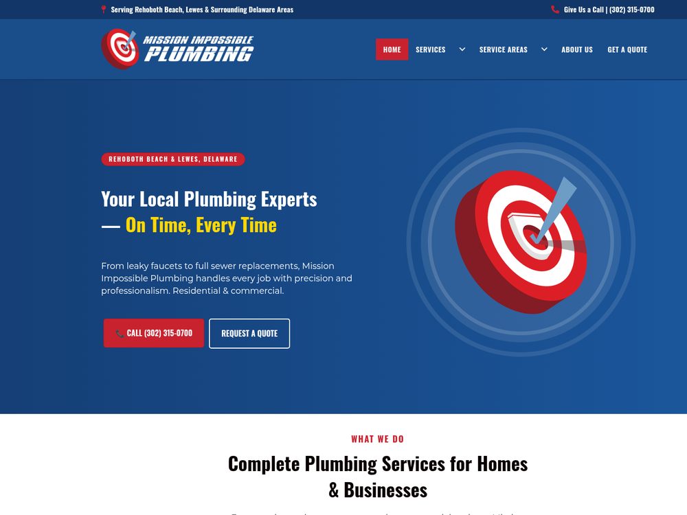 Mission Impossible Plumbing &mdash; website by Techno Goober