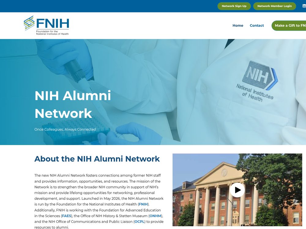 NIH Alumni Network &mdash; website by Techno Goober