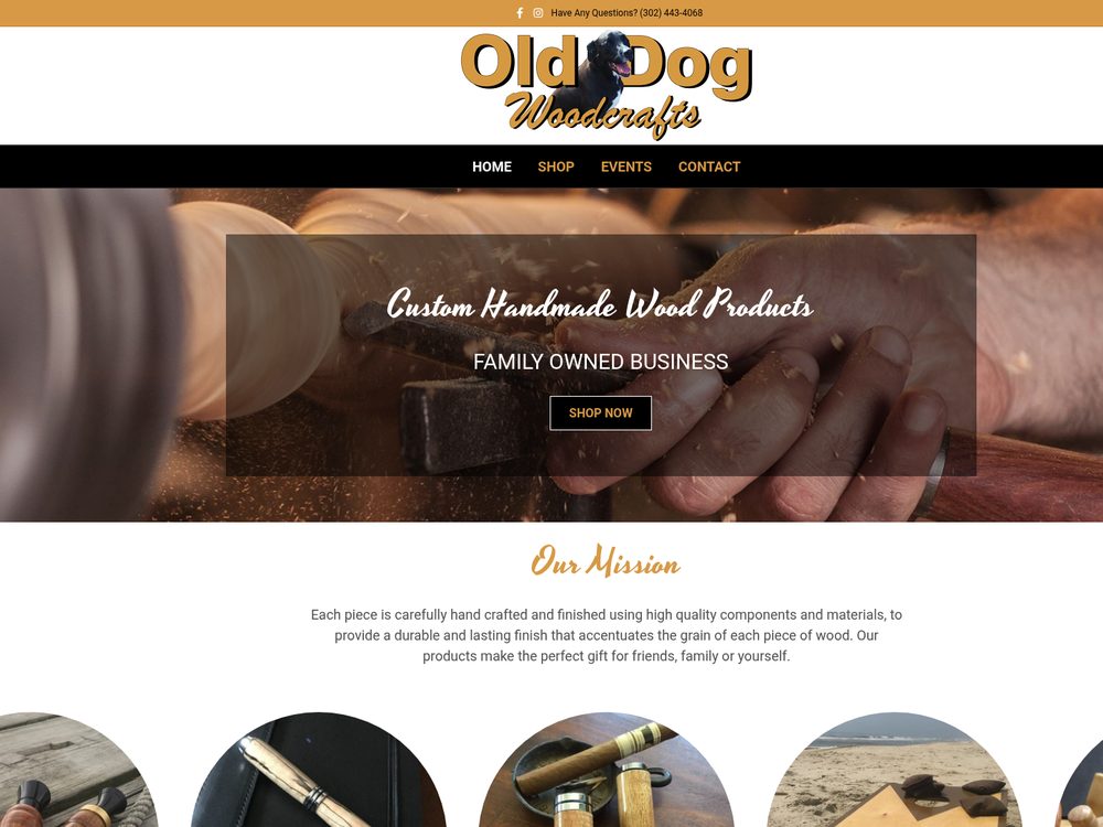 Old Dog Woodcrafts &mdash; website by Techno Goober