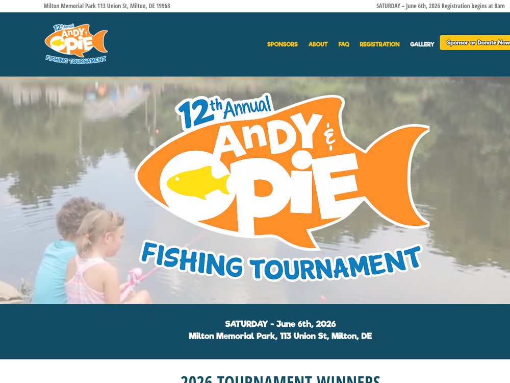 Andy & Opie Fishing Tournament &mdash; website by Techno Goober