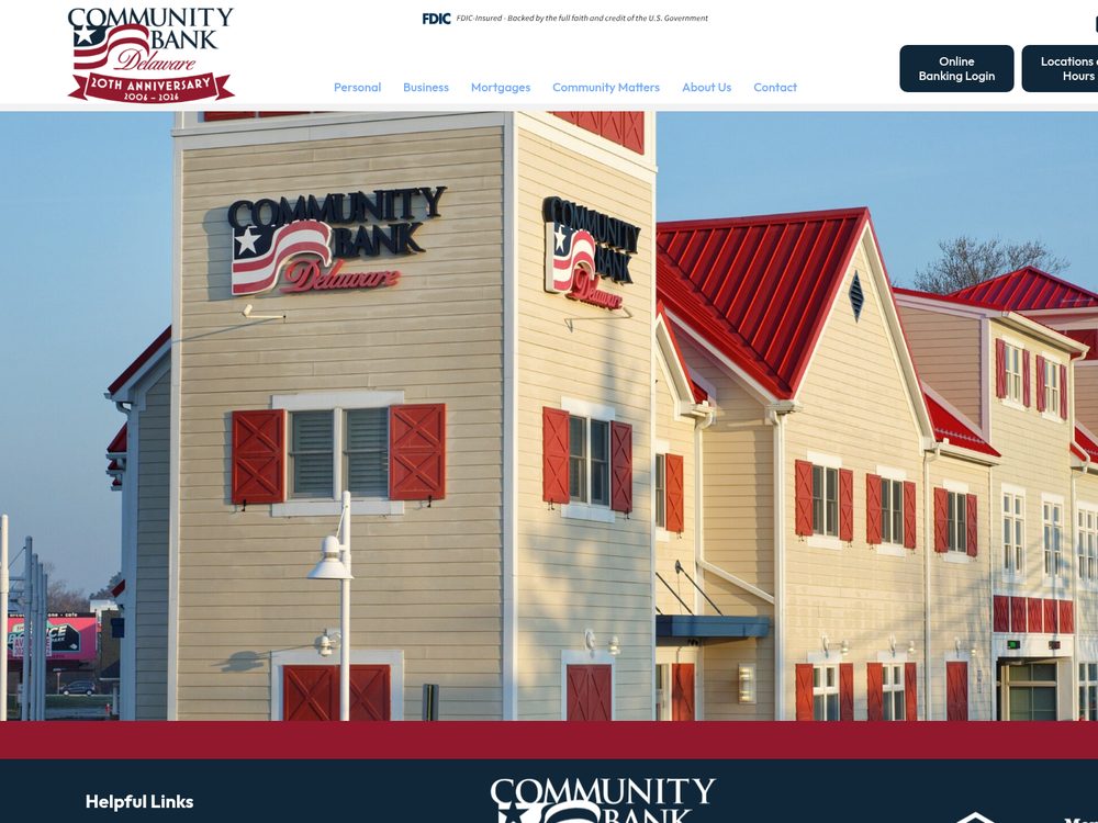 Community Bank &mdash; website by Techno Goober