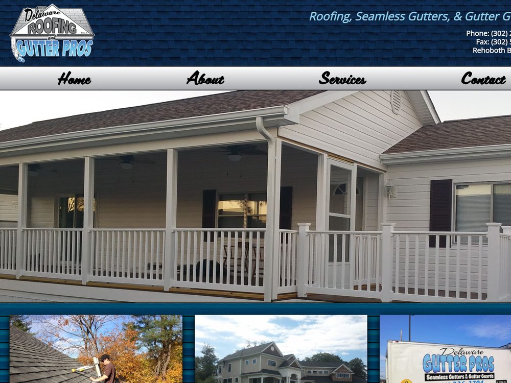 Delaware Gutter Pros &mdash; website by Techno Goober