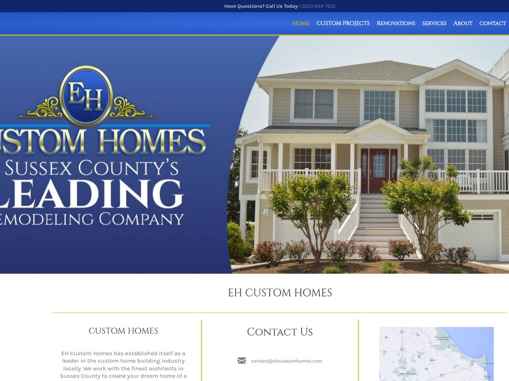 EH Custom Homes &mdash; website by Techno Goober