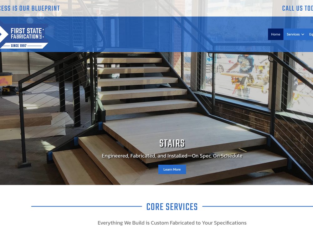 First State Fabrication &mdash; website by Techno Goober