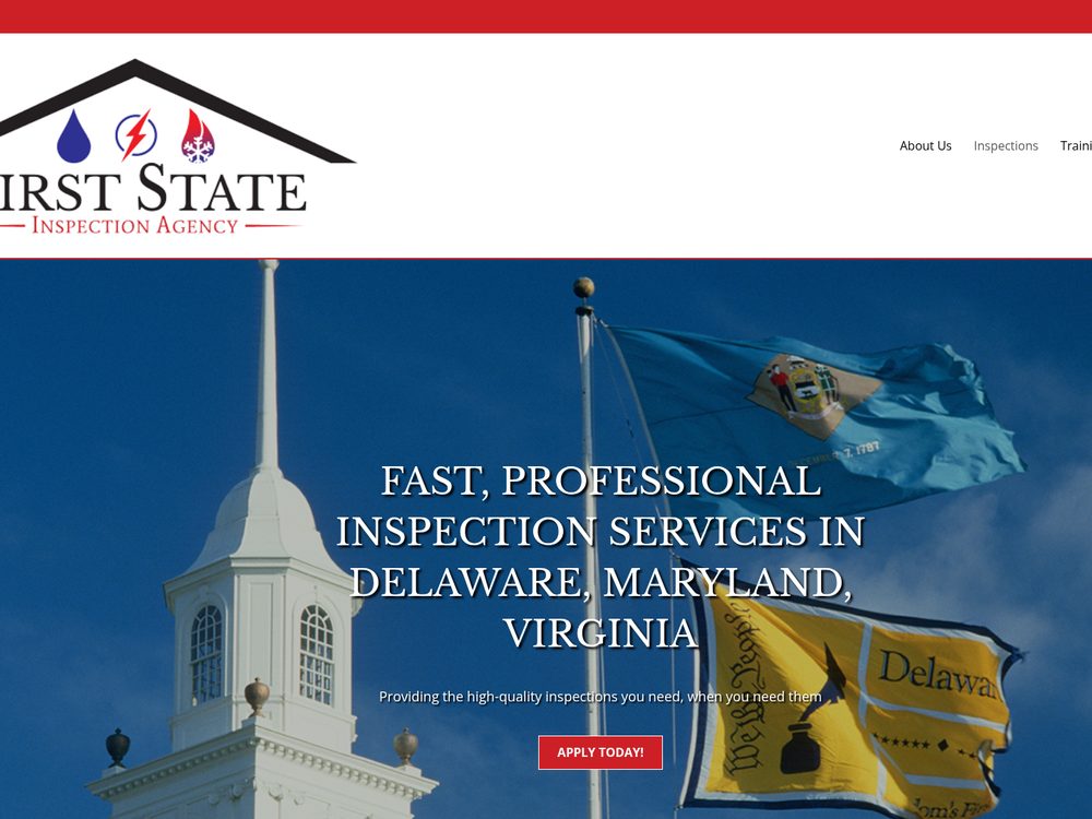 First State Inspection &mdash; website by Techno Goober
