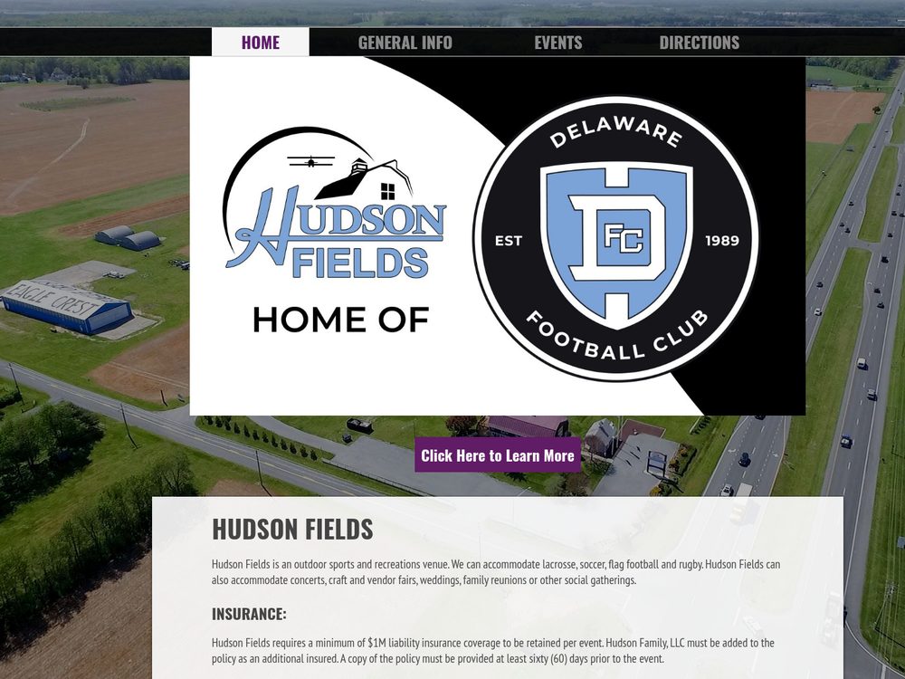 Hudson Fields &mdash; website by Techno Goober