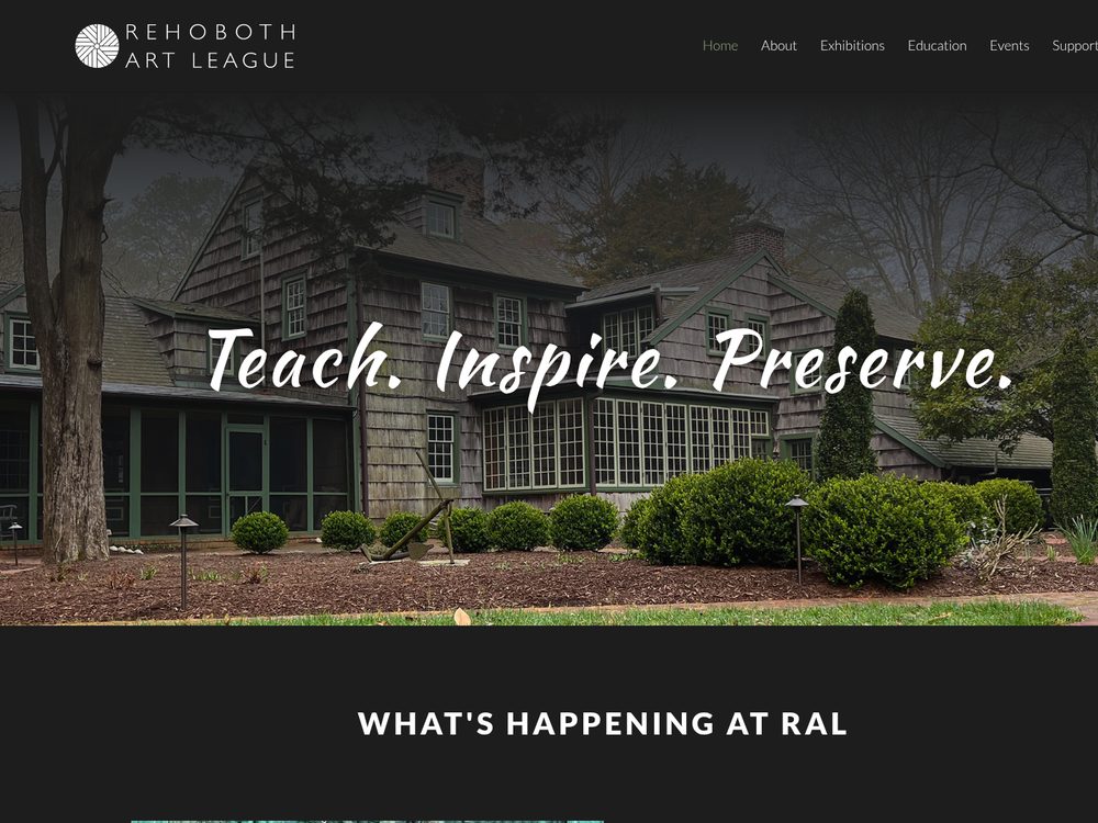 Rehoboth Art League &mdash; website by Techno Goober