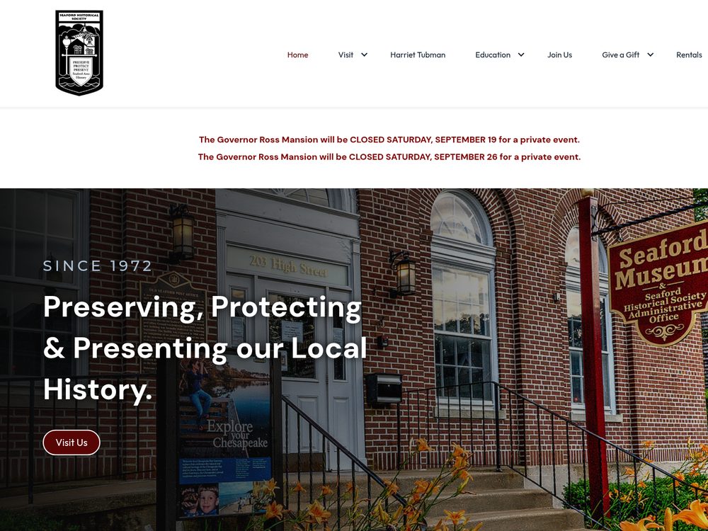 Seaford Historical Society &mdash; website by Techno Goober