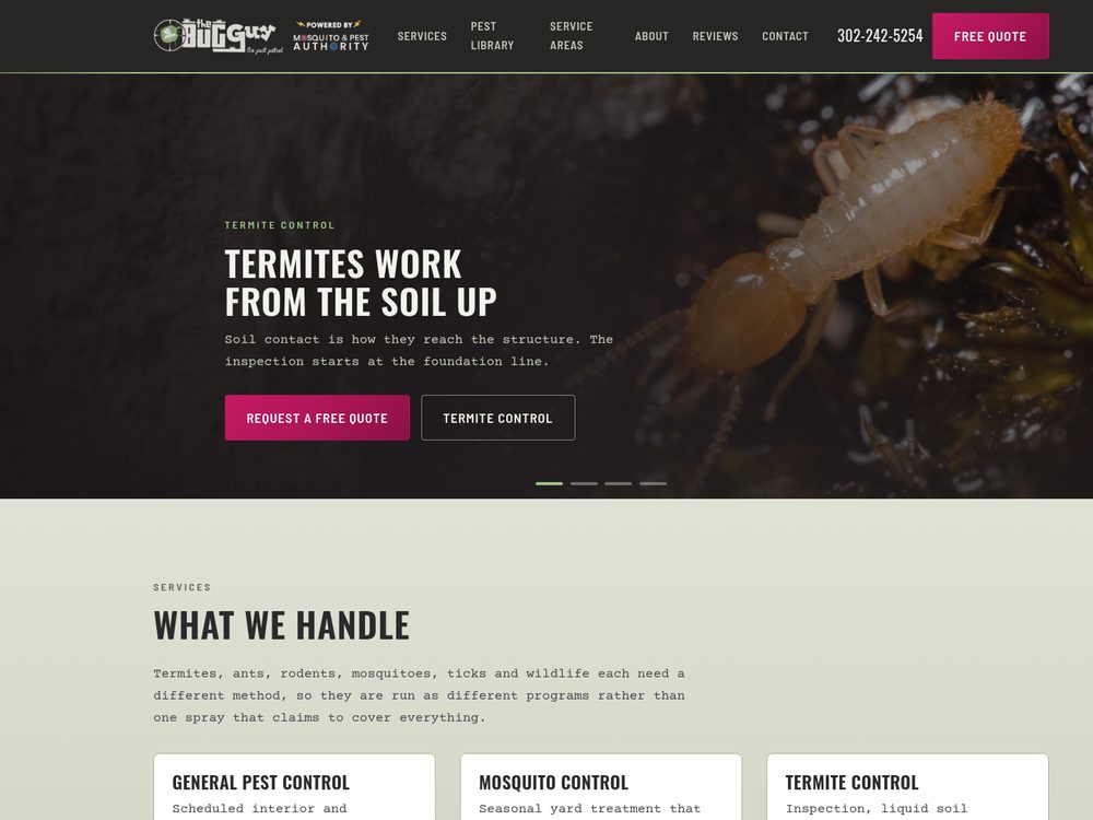 The Bug Guy &mdash; website by Techno Goober